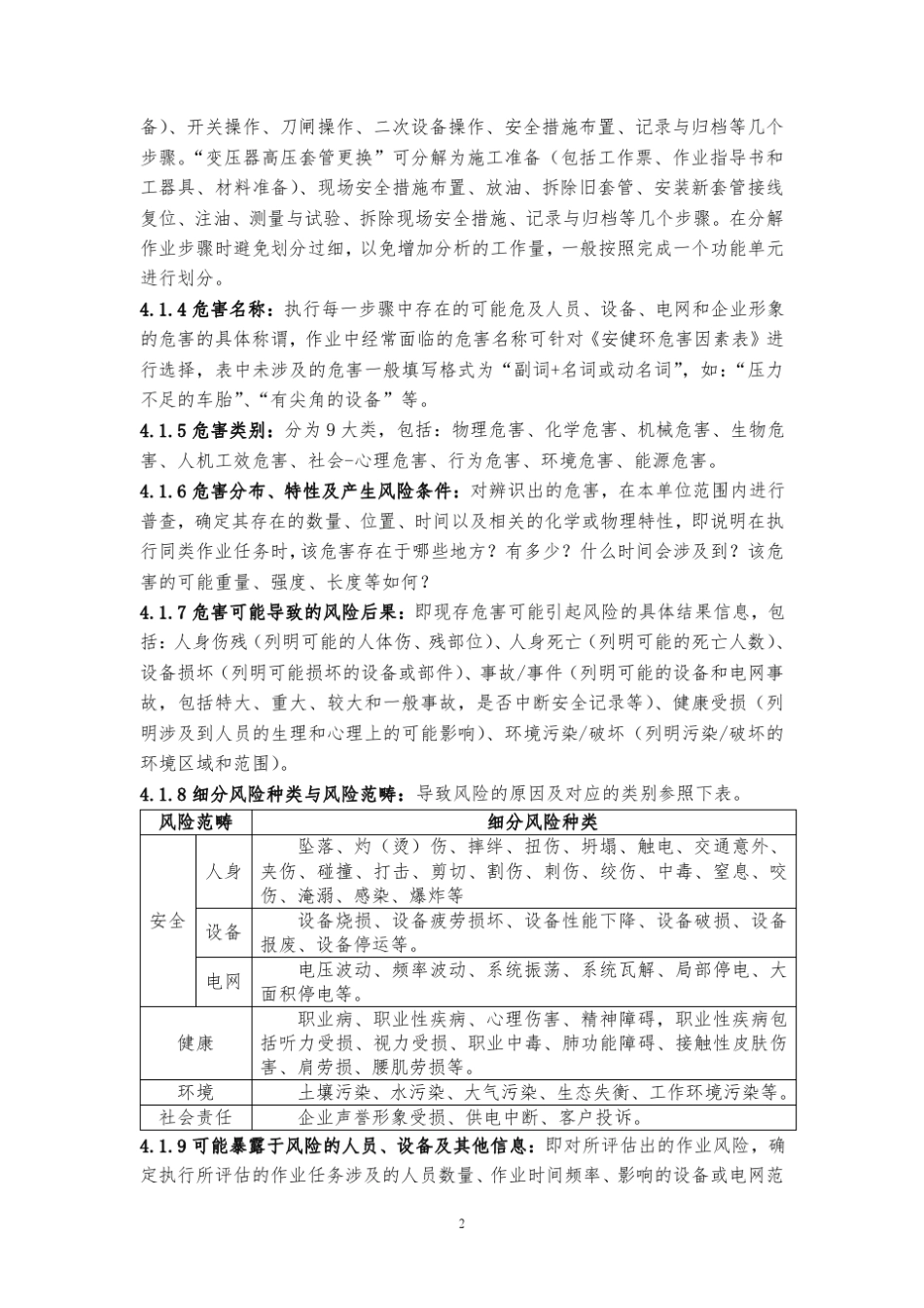 《中国南方电网公司作业危害辨识与风险评估技术标准》_第2页