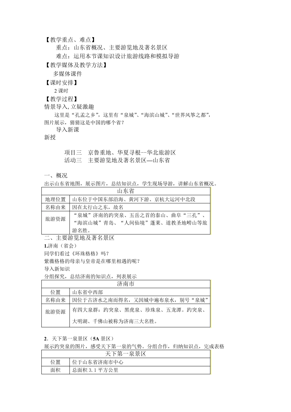 《中国旅游地理》教案_第3页