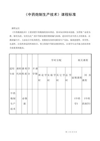 《中药炮制技术》课程标准_125