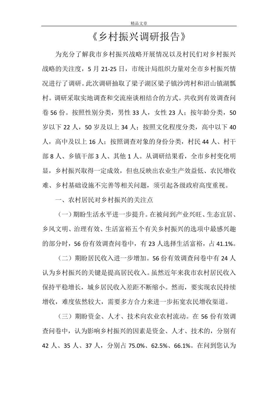 《乡村振兴调研报告》_第1页