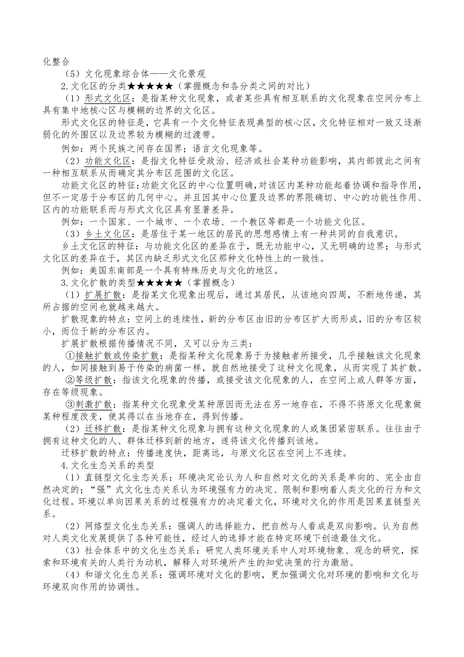 《人文地理学(赵荣第二版)》各章复习重点笔记_第3页