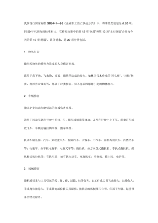 《企业职工伤亡事故分类》