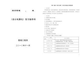 《会计电算化》实训指导书(经管)