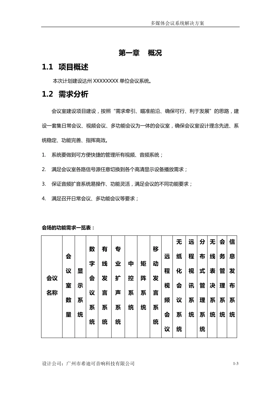 《会议室音视频系统扩声系统设计方案》_第3页