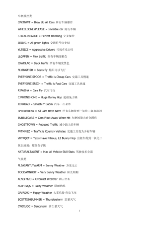 《侠盗飞车：圣安地列斯》秘籍作弊码大全