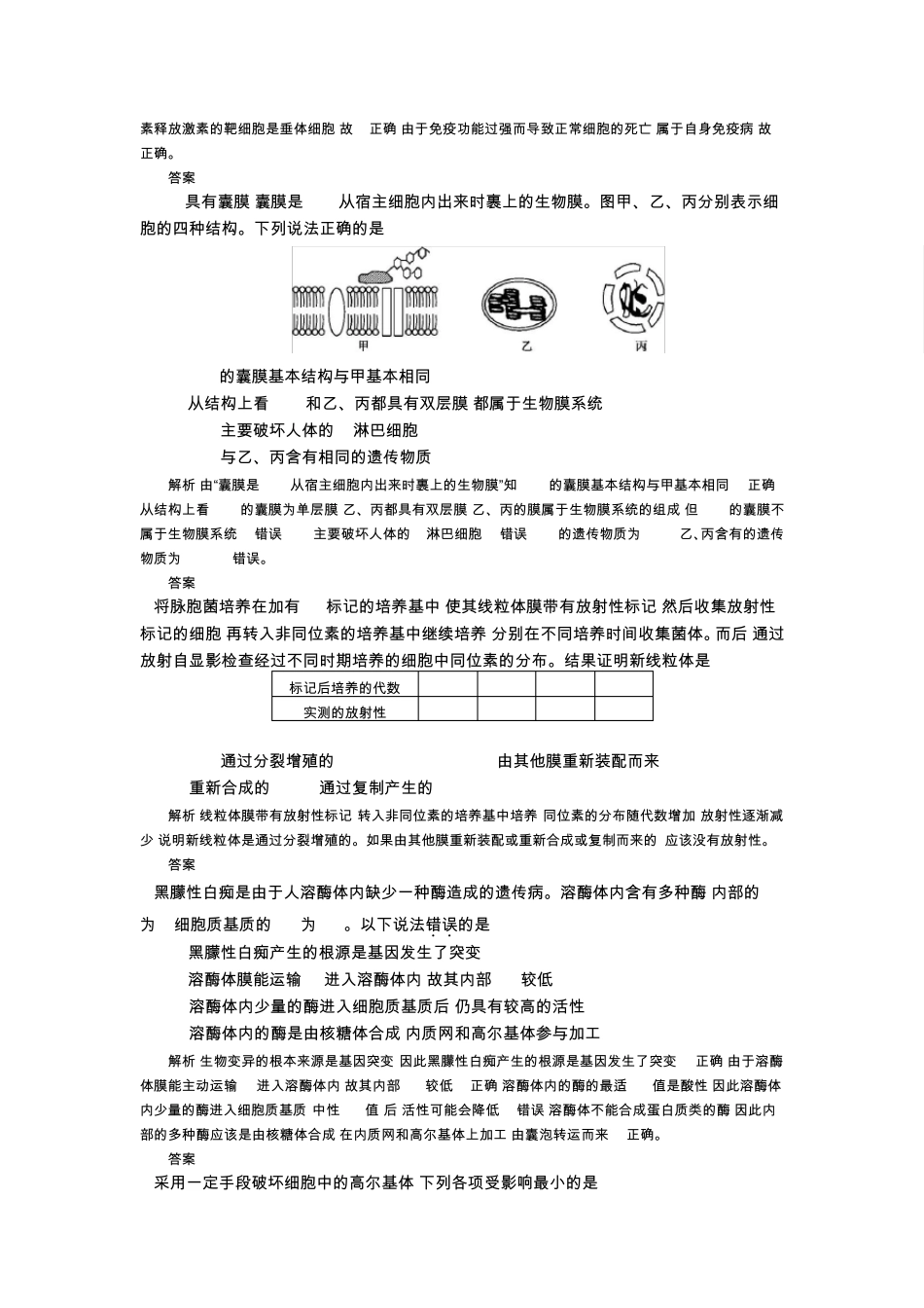 《全国100所名校示范卷》2016高三生物(人教版西部卷)一轮复习第二单元细胞的基本结构物质输入和输出_第2页