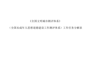 《全国文明城市测评体系》