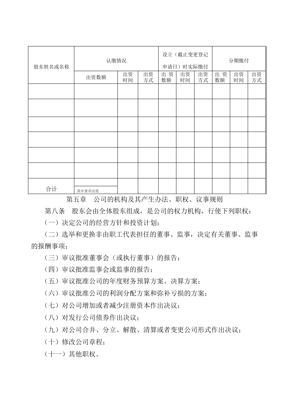 《公司章程》有限责任公司(设董事会)_第2页