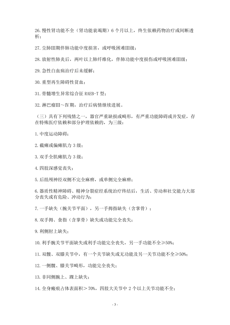 《军人残疾等级评定标准》_第3页