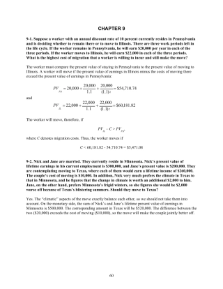 《劳动经济学》(作者Borjas)第九章习题答案