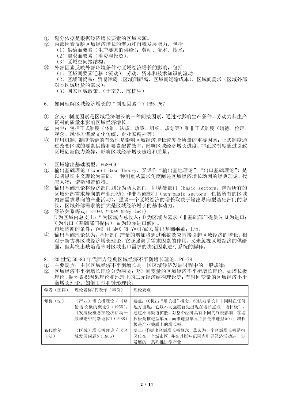 《区域经济学》重点知识内容梳理(武大吴传清版)_第2页
