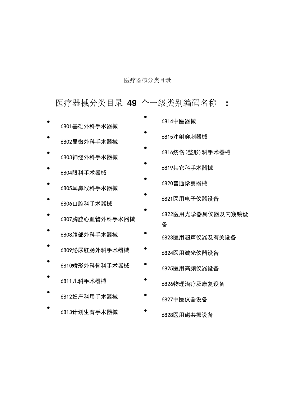 《医疗器械分类目录》_第1页