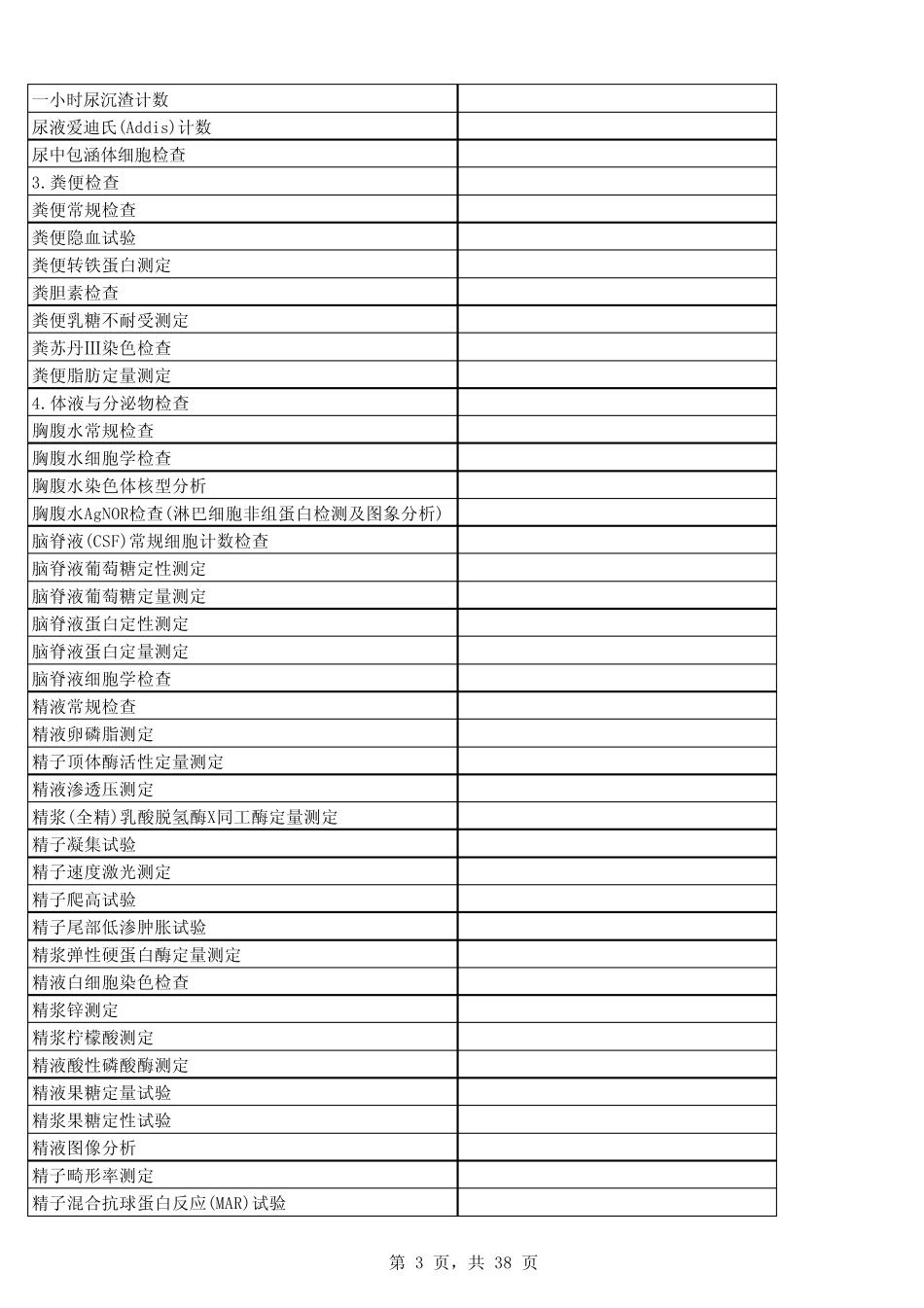 《医疗机构临床检验项目目录(2013年版)》_第3页