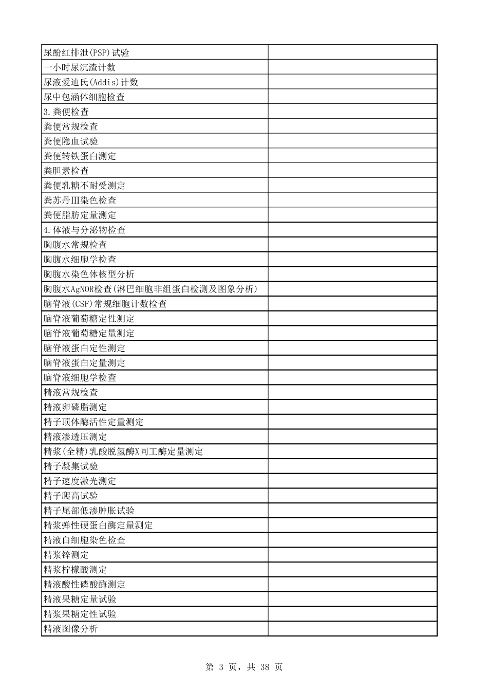 《医疗机构临床检验项目目录》(2013年版)_第3页