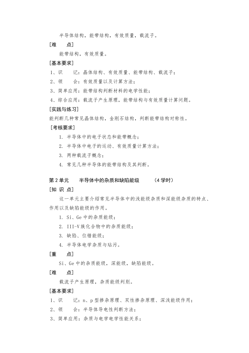 《半导体物理学》课程教学大纲_第2页