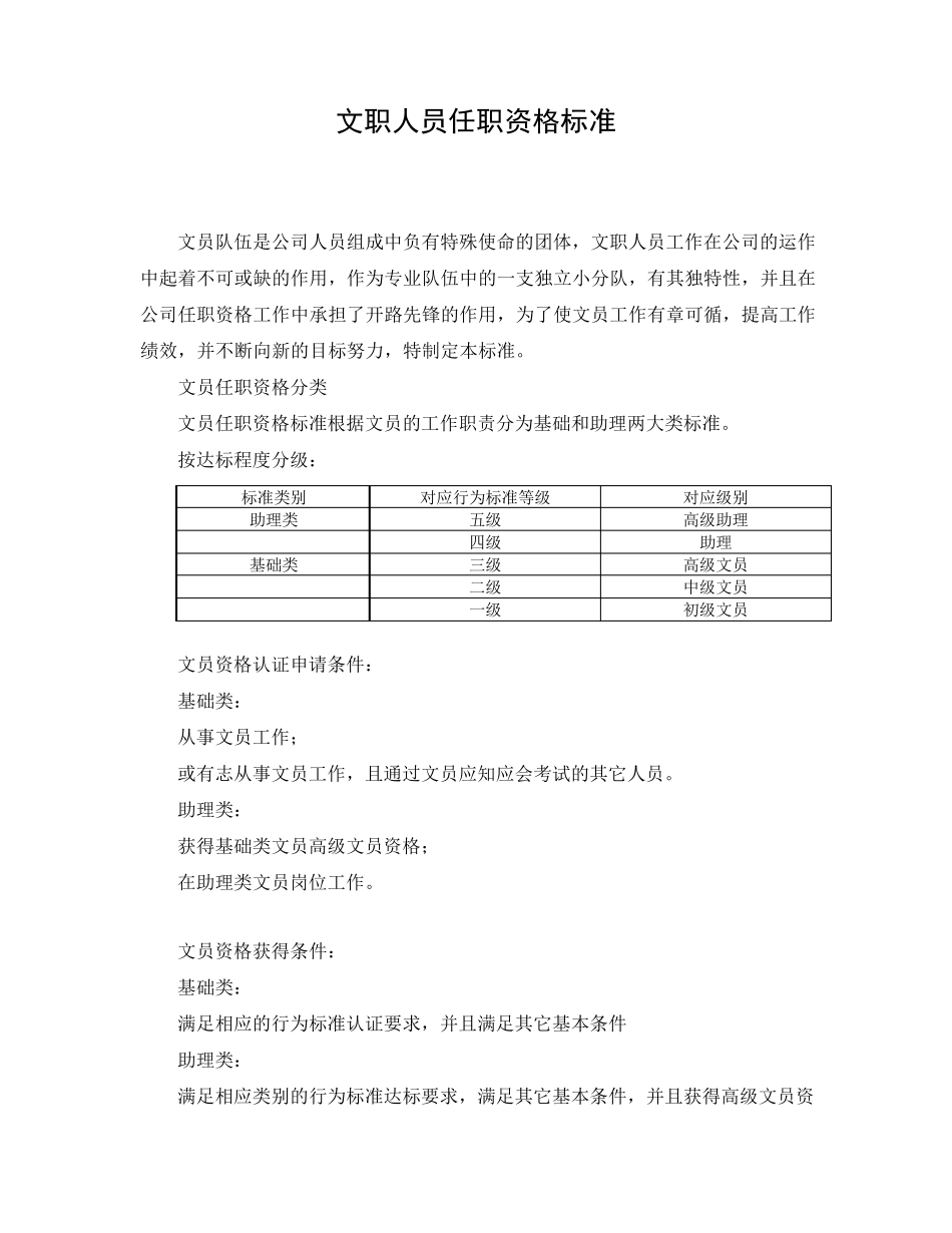 《华为公司文职人员任职资格等级标准》(21页)_第1页