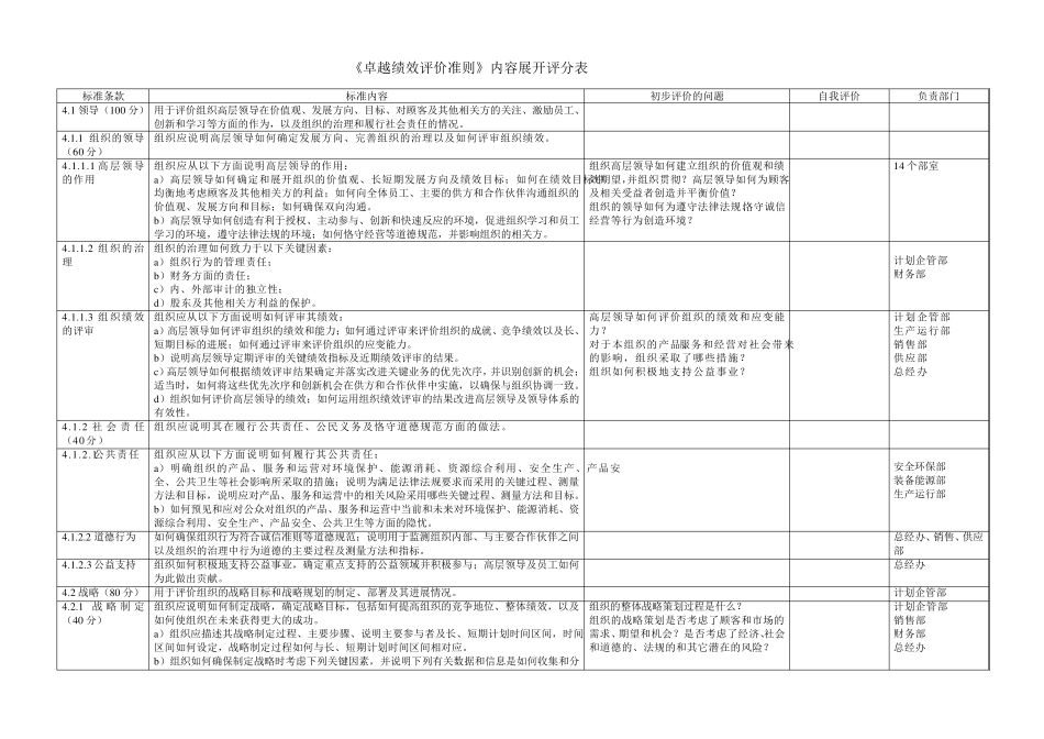 《卓越绩效评价准则》内容展开评分表_第1页