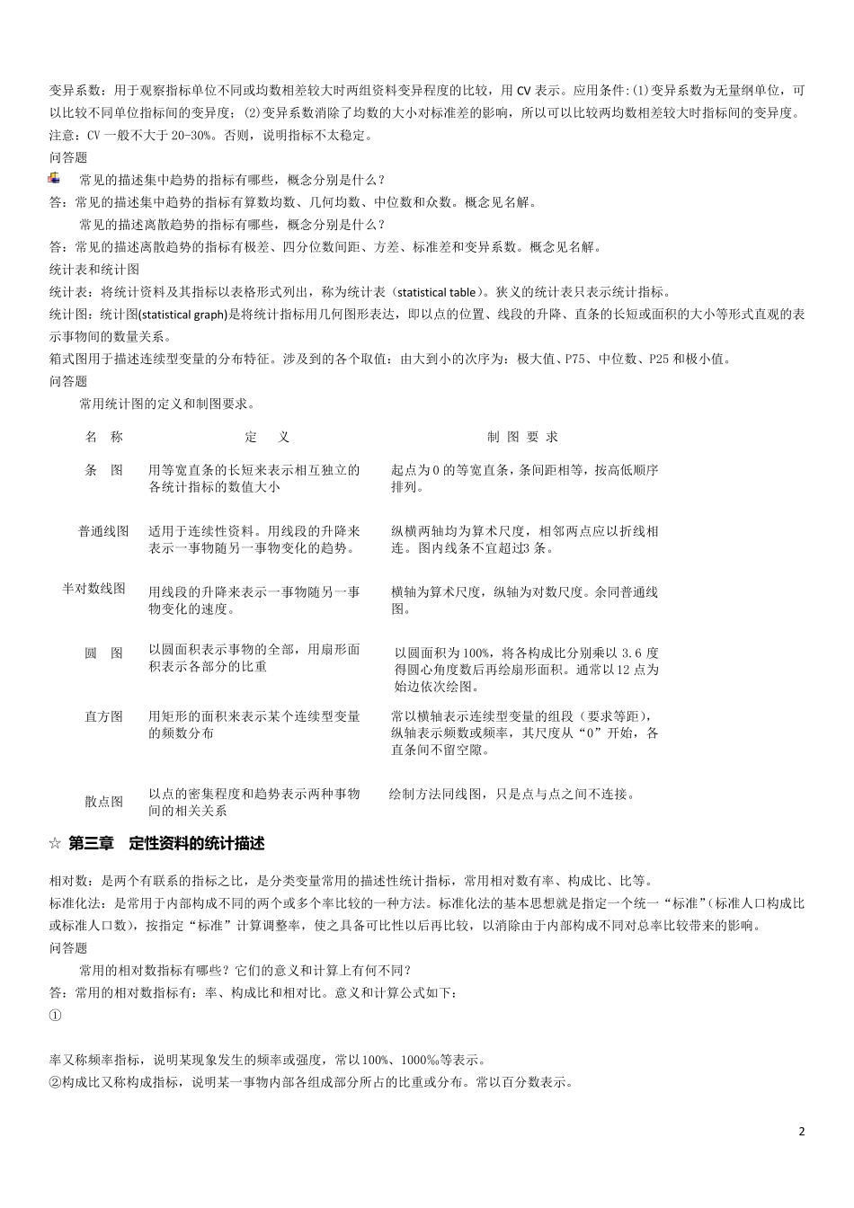 《卫生统计学》考试重点复习资料打印_第2页