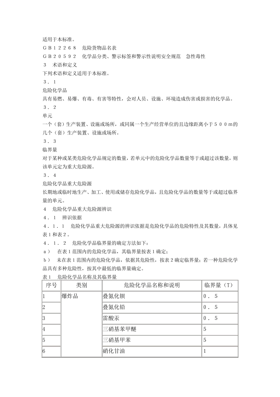 《危险化学品重大危险源辨识》(GB182182009)_第2页