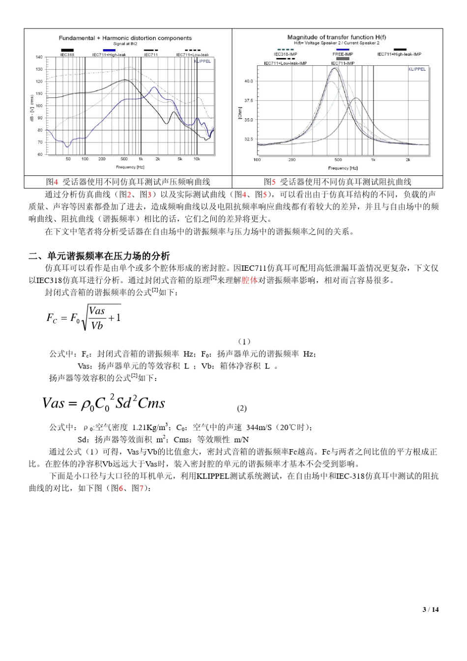 《受话器各部件与频响曲线之间的关系》文件登记号2010314(20110328修改稿件)_第3页