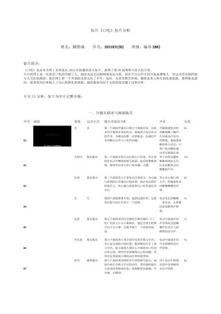 《口吃》拉片分析