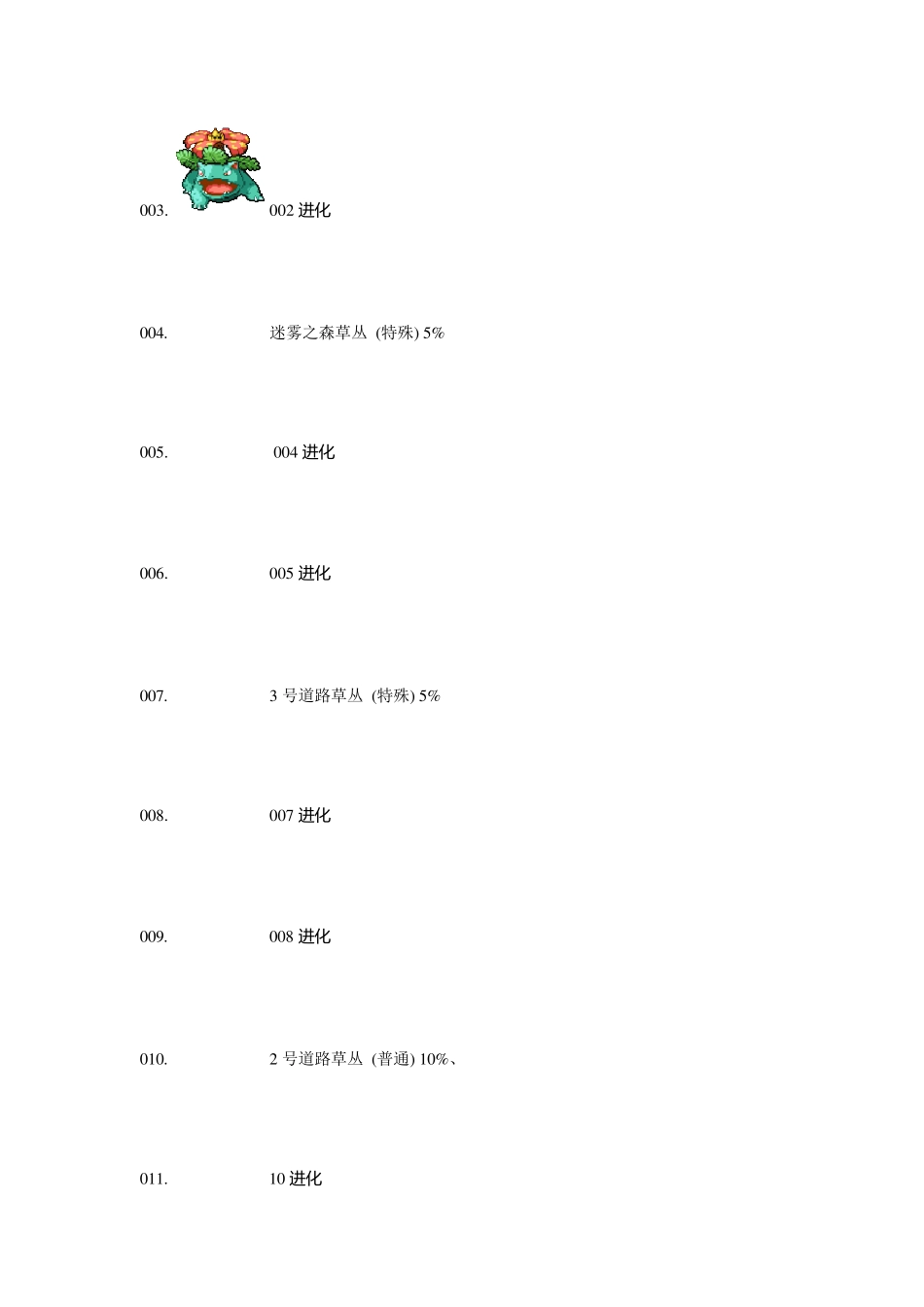 《口袋妖怪爆焰黑·霹雳白》全精灵分布表_第2页