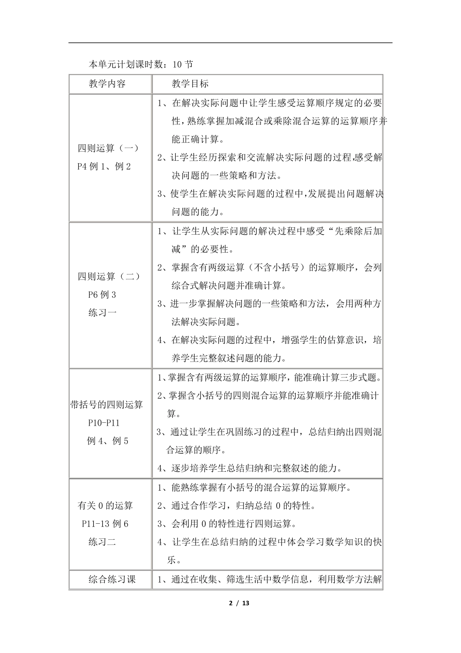 《四则运算》教学设计_第2页