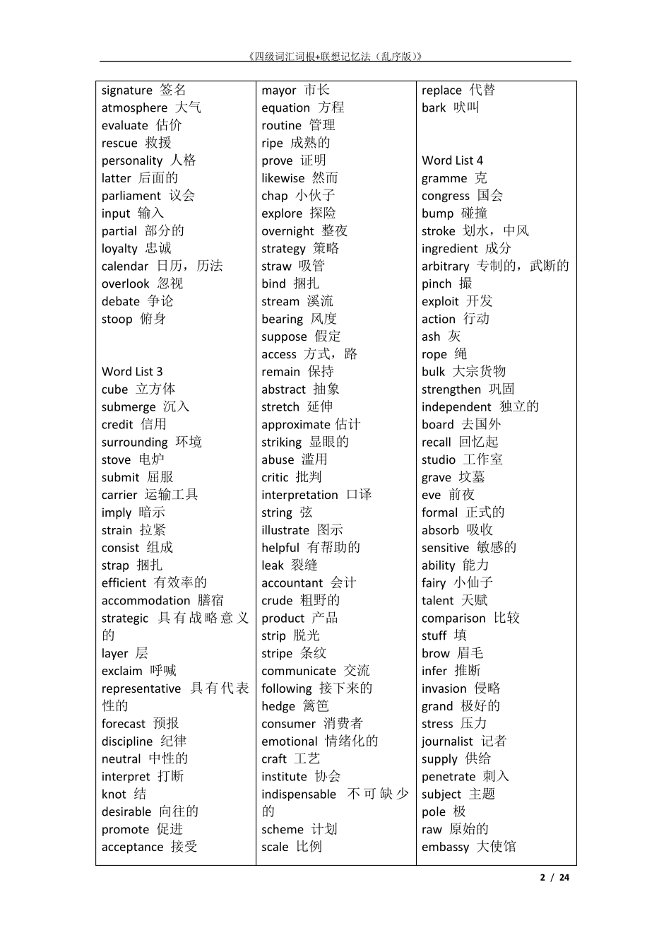 《四级词汇词根+联想记忆法(乱序版)》_第2页