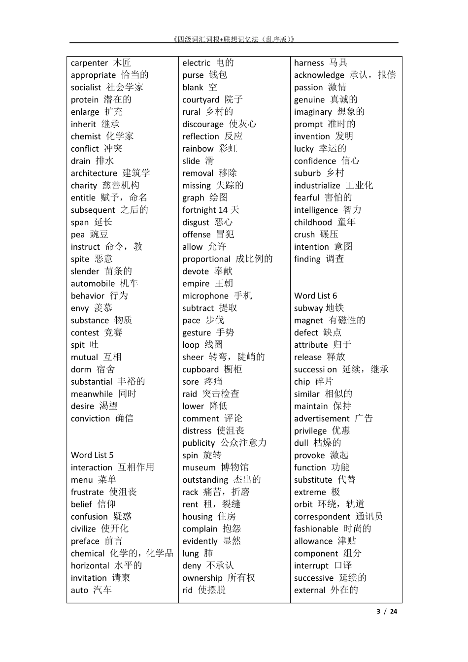 《四级词汇词根+联想记忆法(乱序版)》_第3页