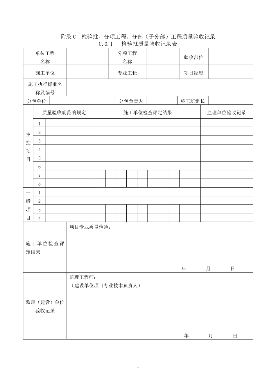 《园林绿化工程施工及验收规范》CJJ822012验收表格_第1页