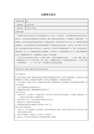 《圆》设计及思维导图