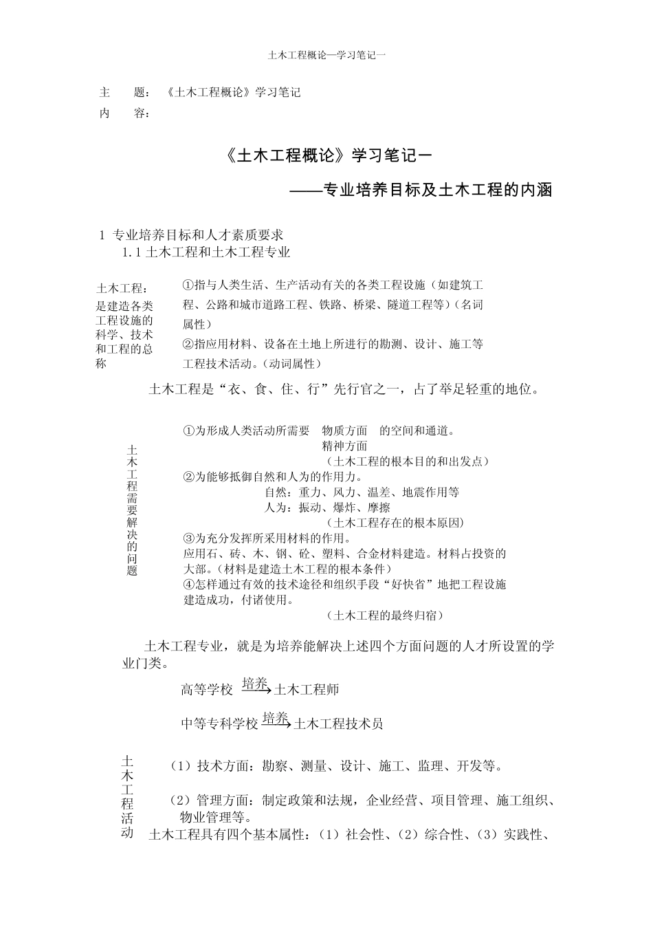 《土木工程概论》学习笔记一_第1页