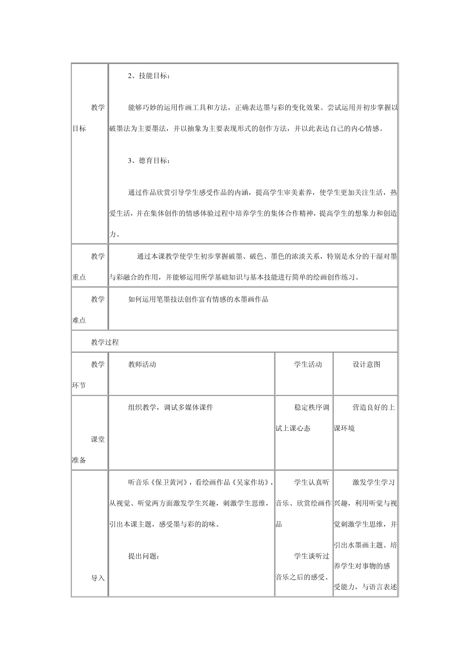 《墨与彩的韵味》全国优质课教案_第2页