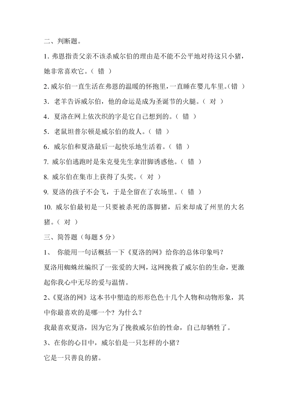 《夏洛的网》阅读要点_第2页