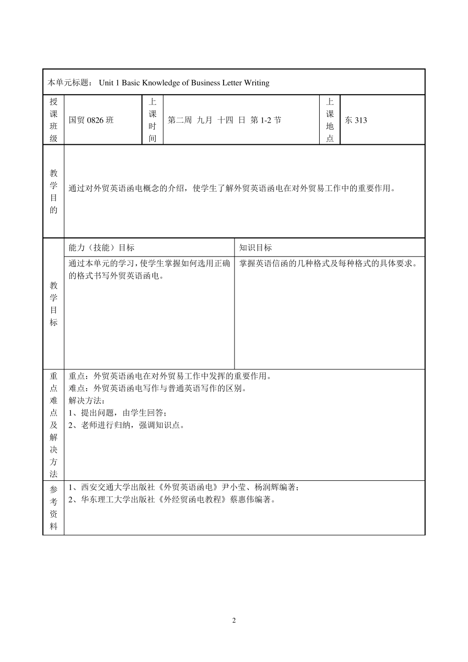 《外贸英语函电》教案1_第2页