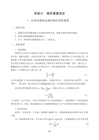 《大学物理实验》06杨氏模量测定