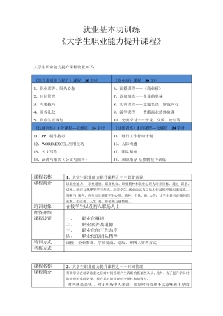 《大学生职业能力提升课程》
