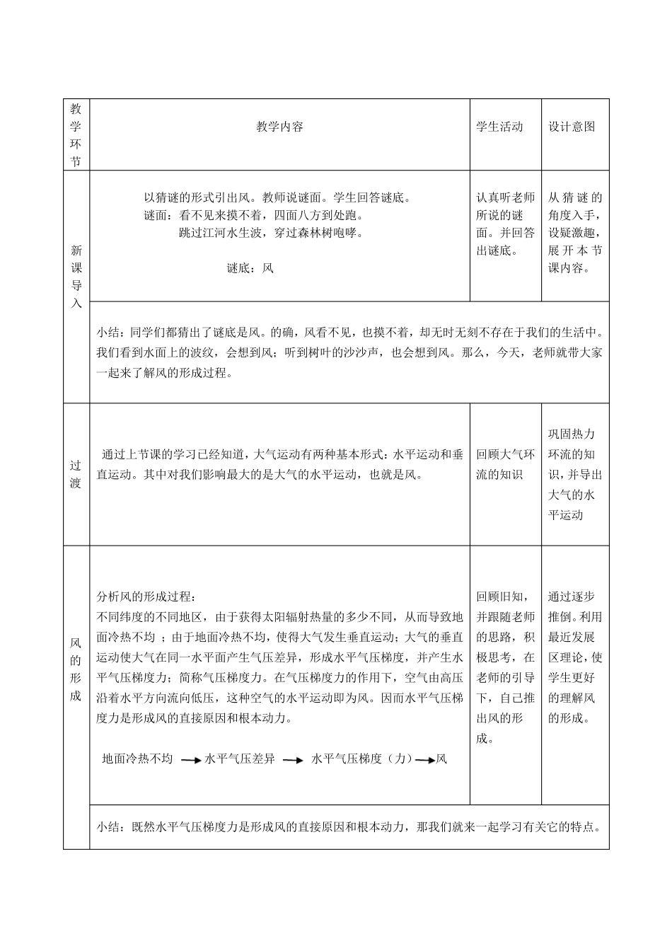 《大气的水平运动》教案_第3页