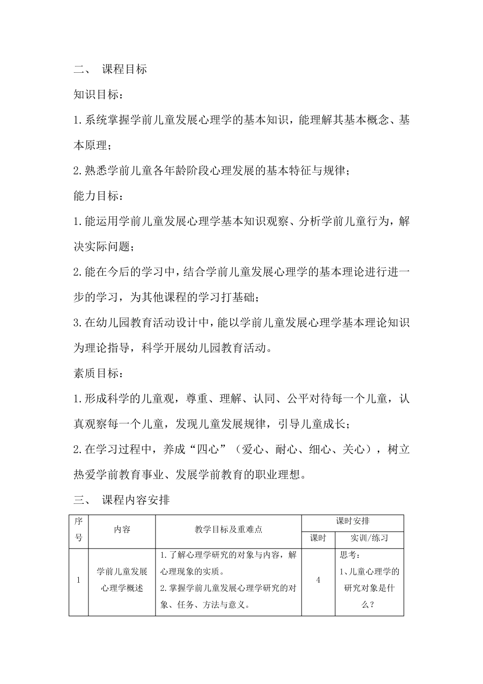 《学前儿童发展心理学》课程标准_第2页