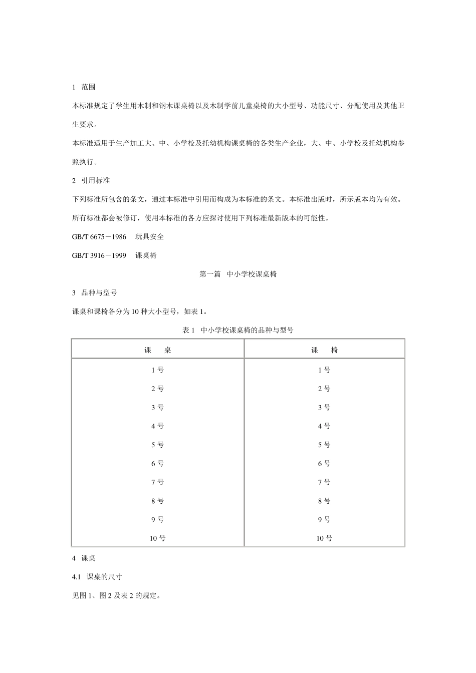 《学校课桌椅功能尺寸》标准(GBT_39762002)_第2页