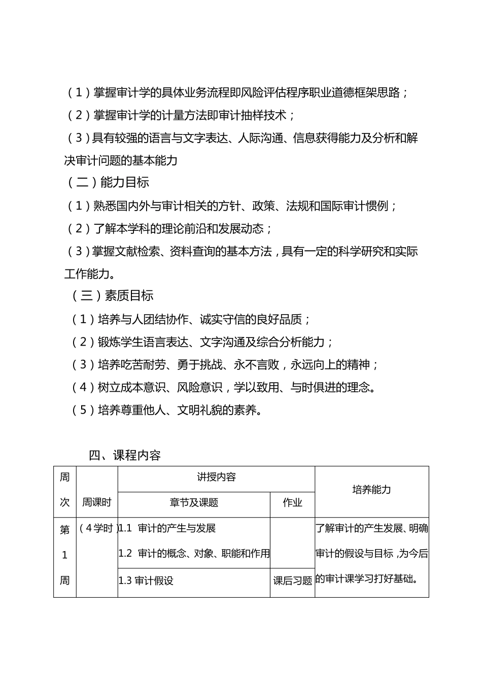 《审计学》课程标准_第3页