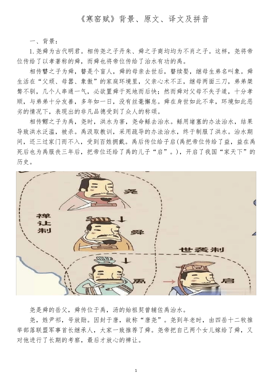 《寒窑赋》背景、原文、译文及拼音_第1页