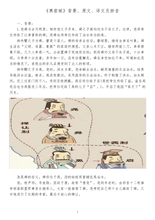 《寒窑赋》背景、原文、译文及拼音