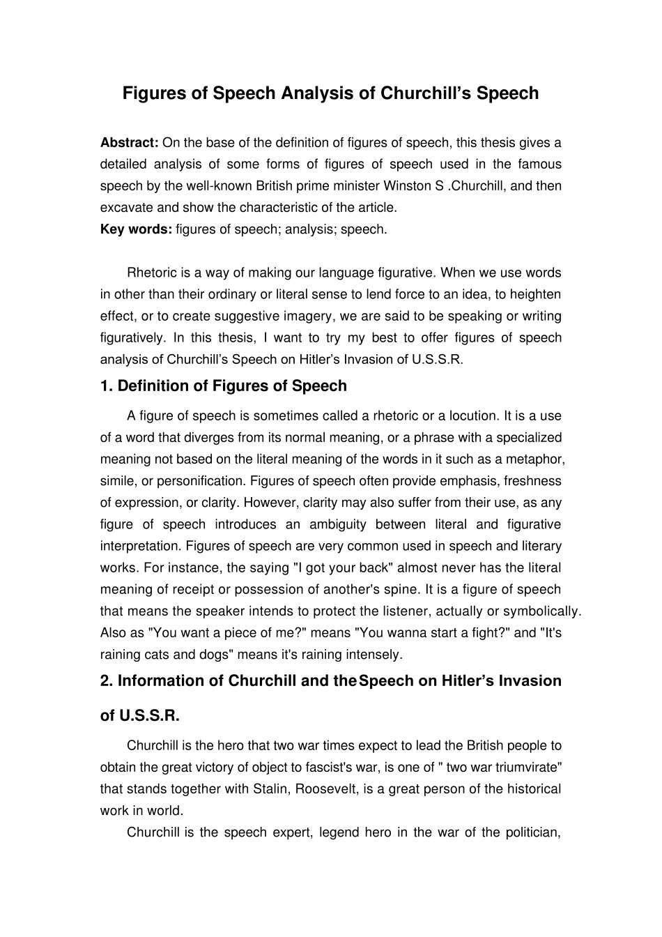 《就希特勒侵略苏联的演讲》的修辞学分析_第3页