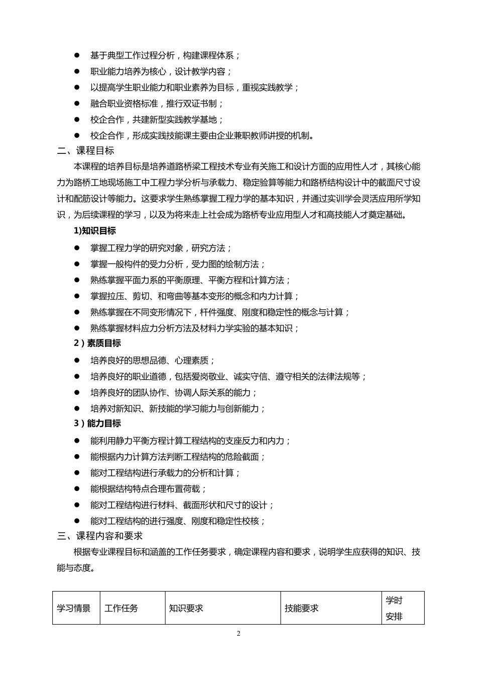 《工程力学》课程标准_第2页