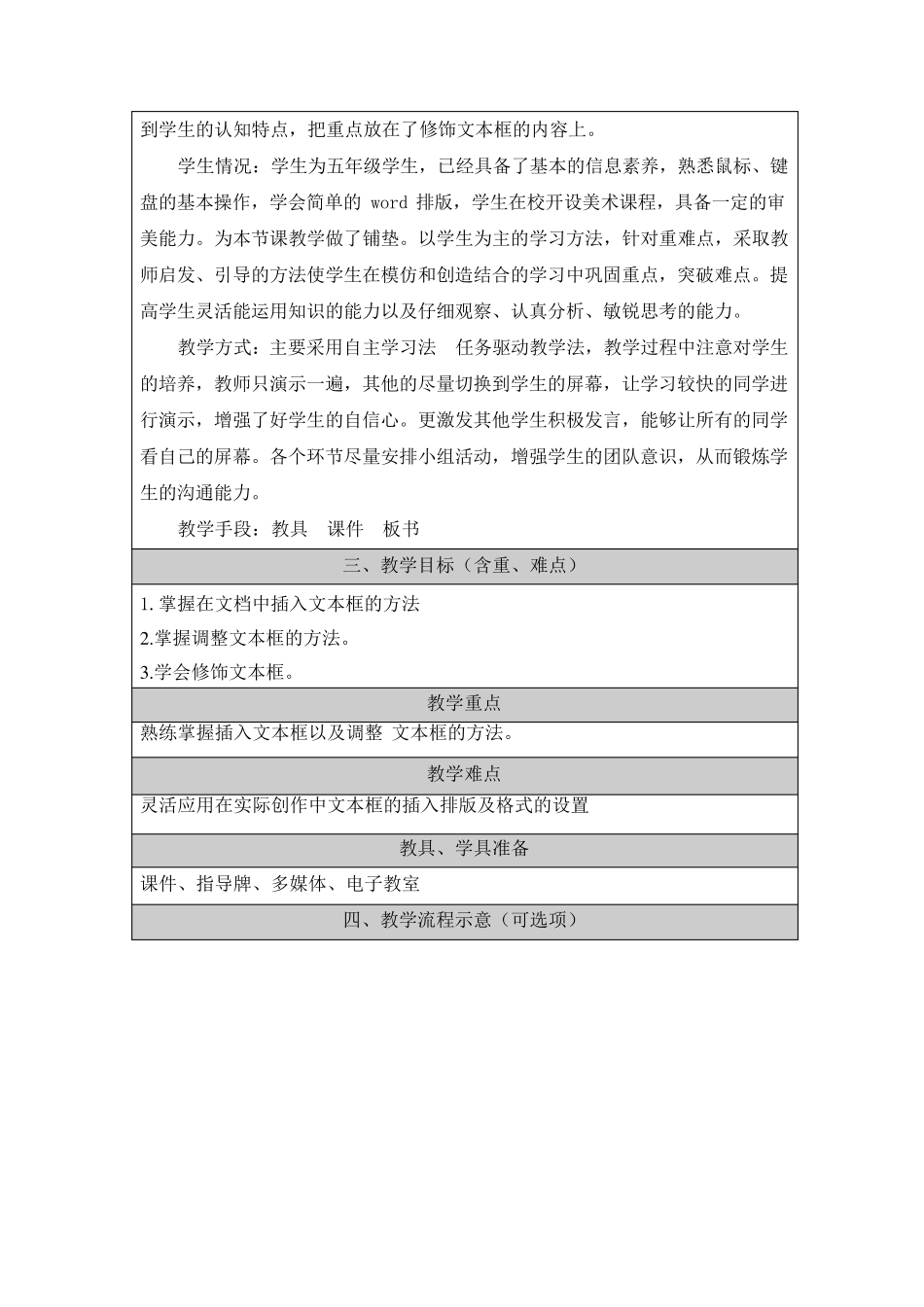《巧妙运用文本框》信息技术教学设计_第2页