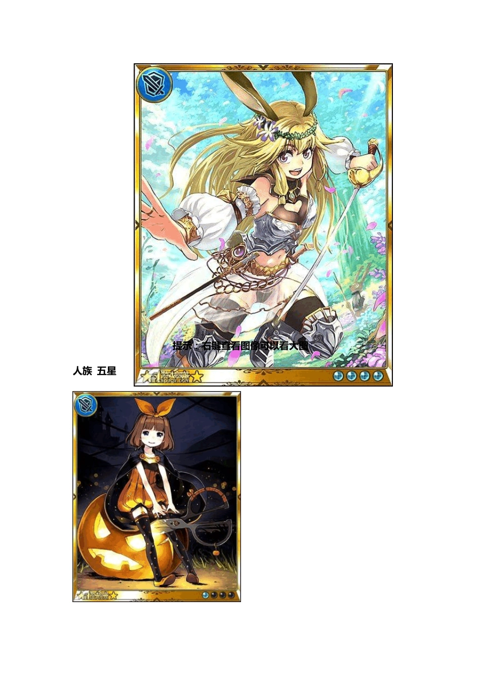 《巴哈姆特之怒》全卡片图鉴(人族五星)_第2页