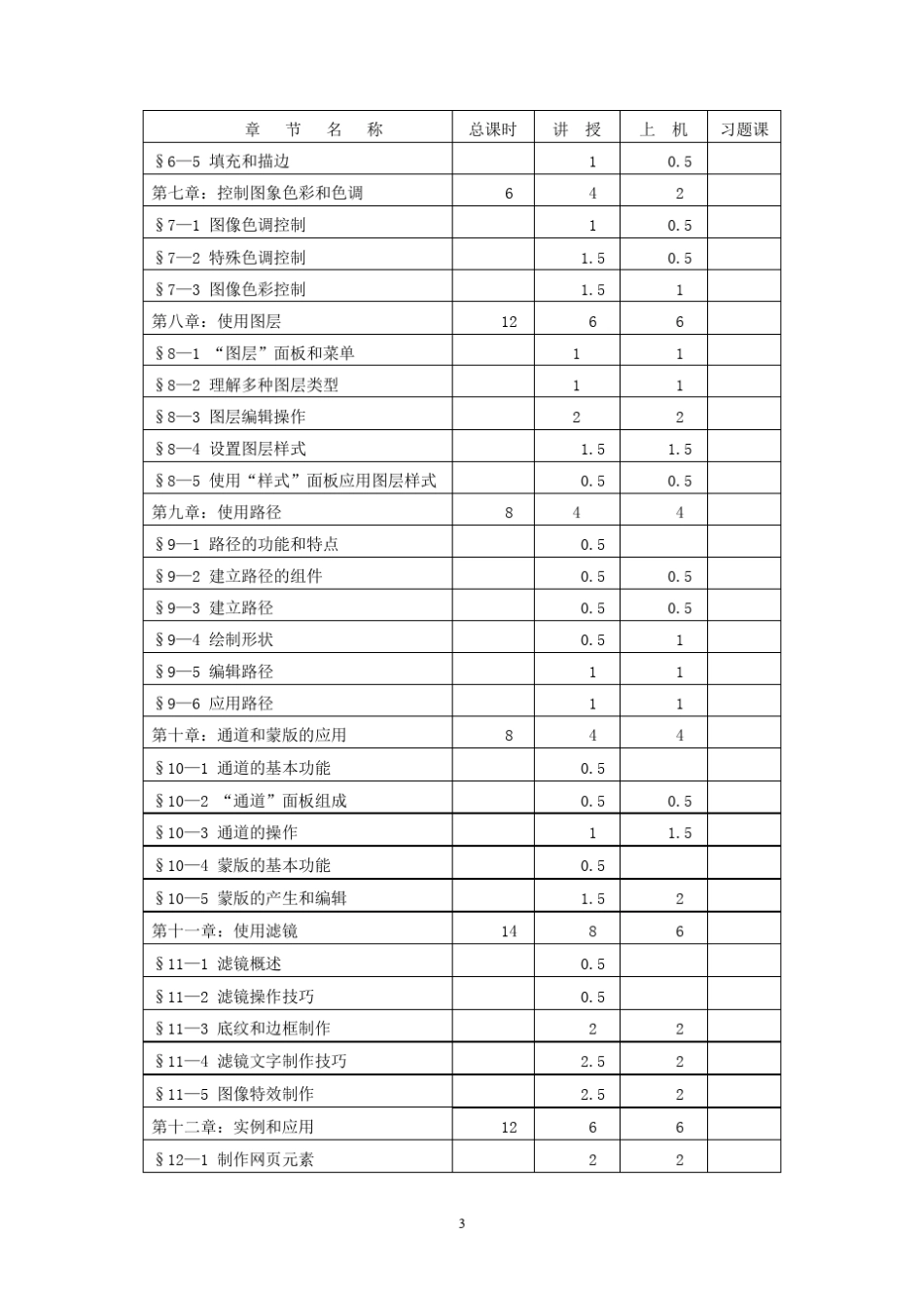 《平面设计》教学大纲_第3页