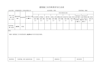 《建筑施工安全检查标准》(JGJ59—11)表格