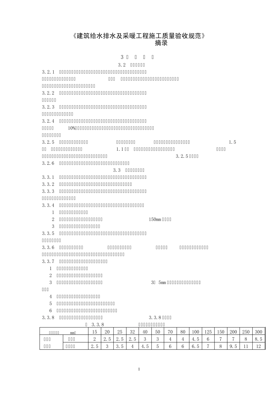 《建筑给水排水及采暖工程施工质量验收规范》GB502422002摘录_第1页